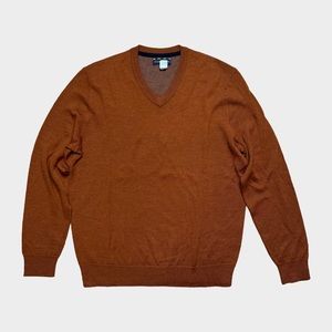 Club Room V-Neck Sweater Rust Size Small